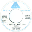 Gary Glitter : It Takes All Night Long (7", Single, Whi)