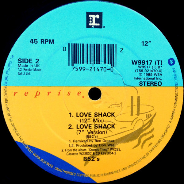 The B-52's : Love Shack (12", Single)