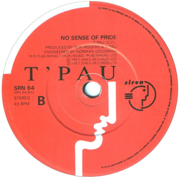 T'Pau : China In Your Hand (7", Single, Aru)