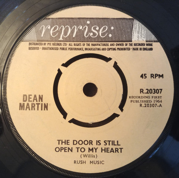 Dean Martin : The Door Is Still Open To My Heart (7", Single, 4 P)