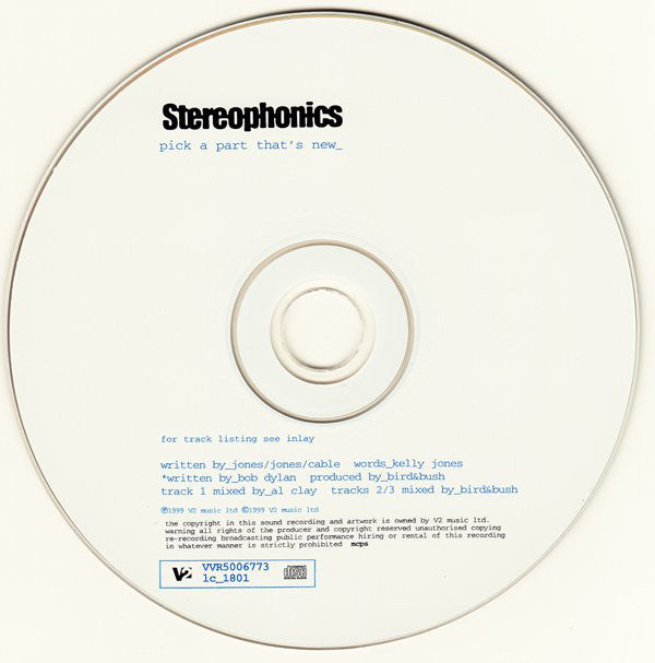 Stereophonics : Pick A Part That's New (CD, Single, Enh, CD1)