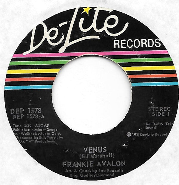 Frankie Avalon : Venus (7", Single, Styrene, PRC)