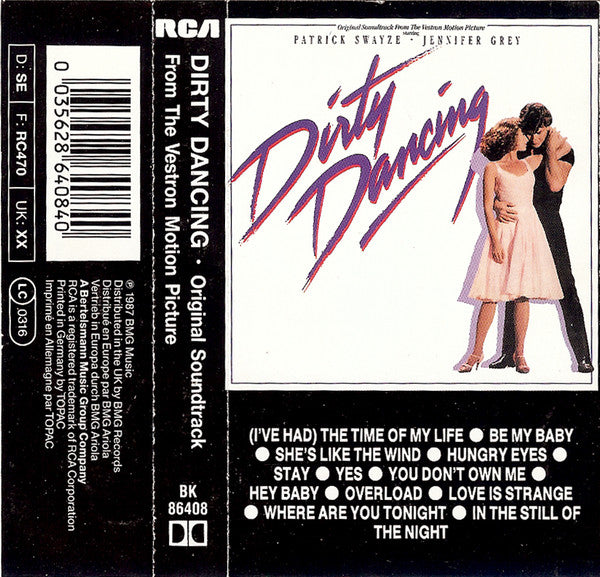 Various : Dirty Dancing (Original Soundtrack From The Vestron Motion Picture) (Cass, Album, Comp)