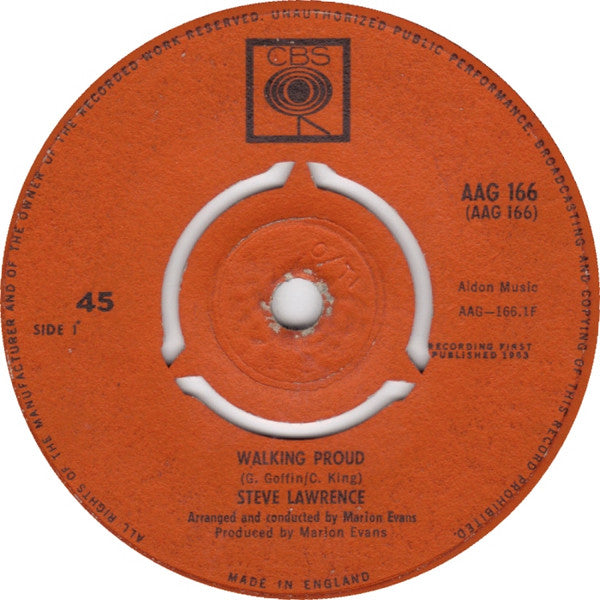 Steve Lawrence (2) : Walking Proud (7", Single)