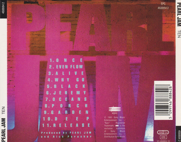 Pearl Jam : Ten (CD, Album)