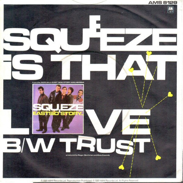 Squeeze (2) : Is That Love (7", Single, Sol)