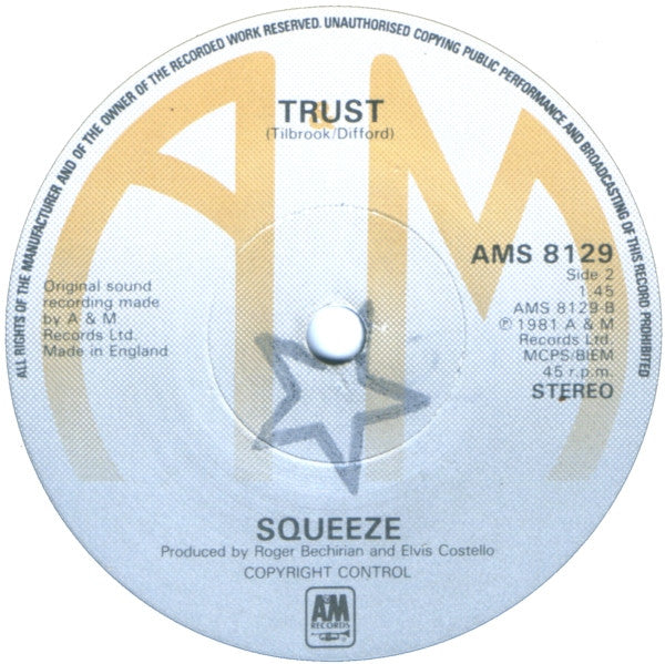 Squeeze (2) : Is That Love (7", Single, Sol)