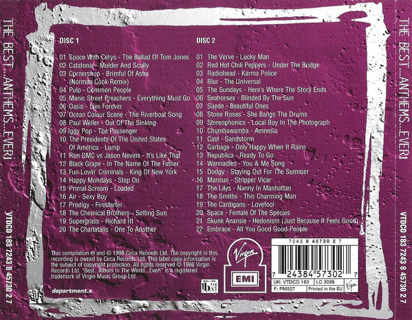 Various : The Best...Anthems...Ever! (2xCD, Comp)