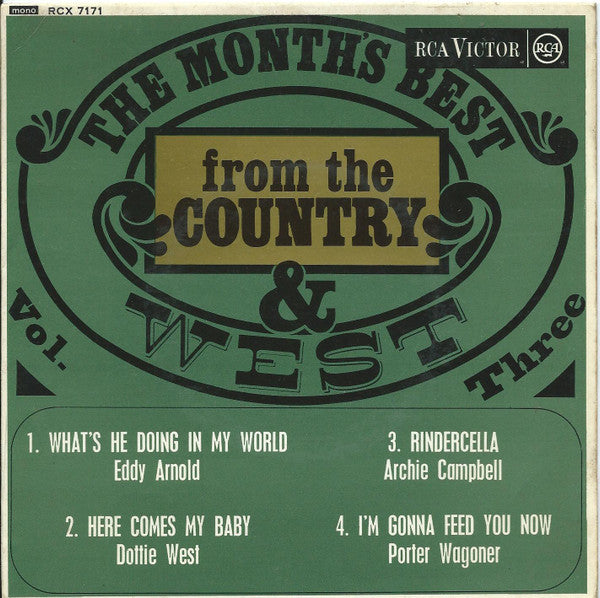 Various : The Months Best From The Country & West Vol. Three (7", EP)