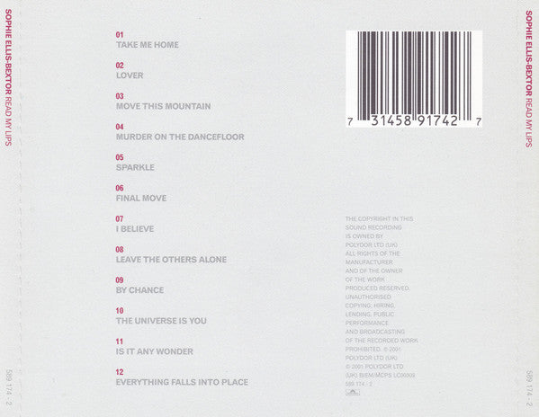 Sophie Ellis Bextor* : Read My Lips (CD, Album, S/Edition)