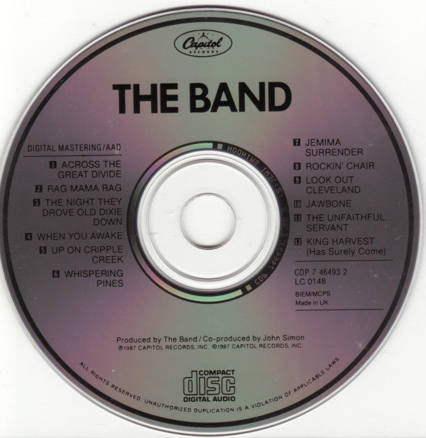 The Band : The Band (CD, Album, RE)