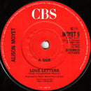 Alison Moyet : Love Letters (7", Single, Sol)