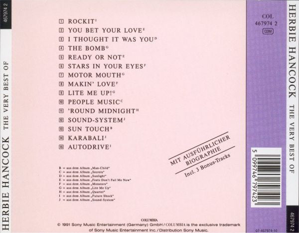 Herbie Hancock : The Very Best Of (CD, Comp)