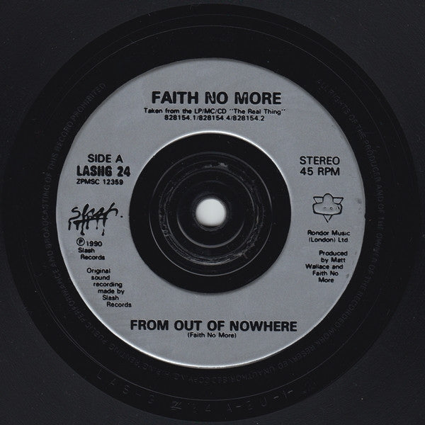 Faith No More : From Out Of Nowhere (7", Single, RE, Gat)