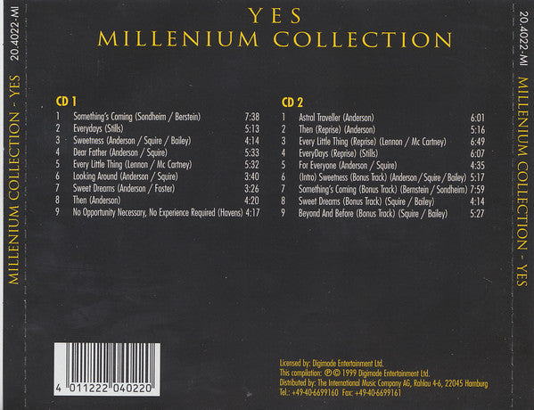 Yes : Millenium Collection (2xCD, Comp)