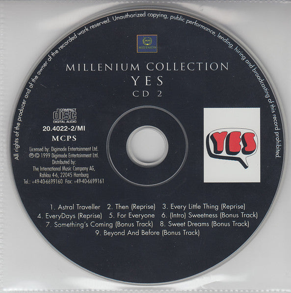 Yes : Millenium Collection (2xCD, Comp)