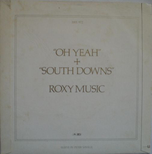 Roxy Music : Oh Yeah (7", Single, Gol)