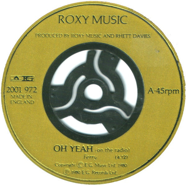 Roxy Music : Oh Yeah (7", Single, Gol)