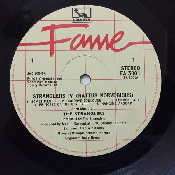 The Stranglers : Stranglers IV (Rattus Norvegicus) (LP, Album, RE)