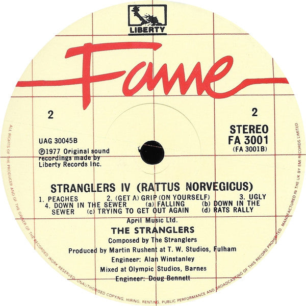 The Stranglers : Stranglers IV (Rattus Norvegicus) (LP, Album, RE)
