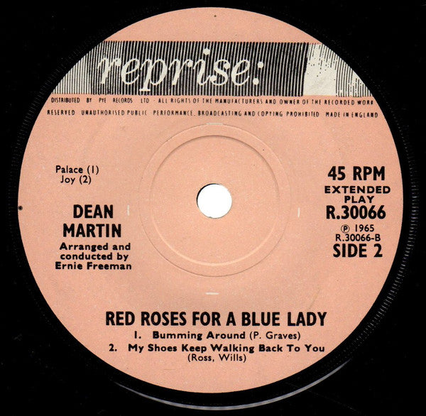 Dean Martin : Red Roses For A Blue Lady (7", EP)