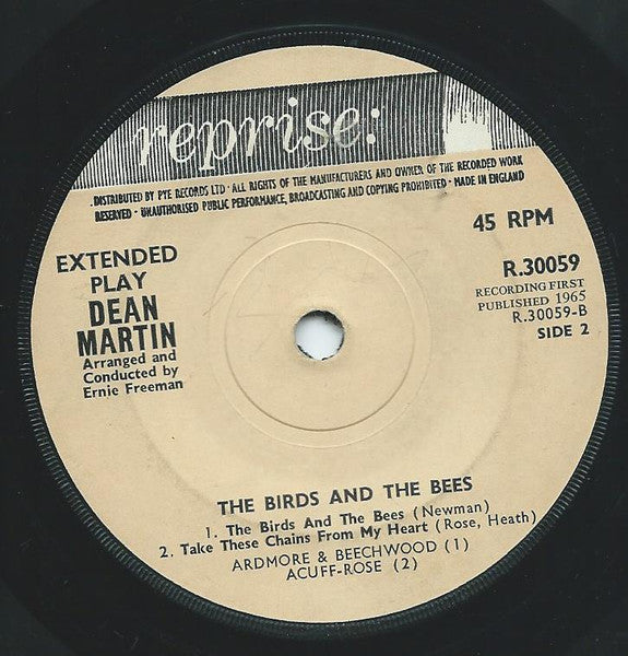 Dean Martin : The Birds And The Bees (7", EP)