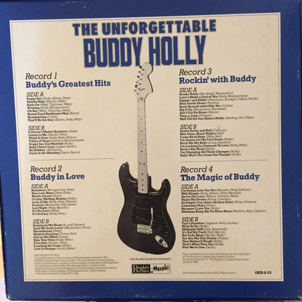 Buddy Holly : The Unforgettable Buddy Holly (4xLP, Comp, Ltd + Box)