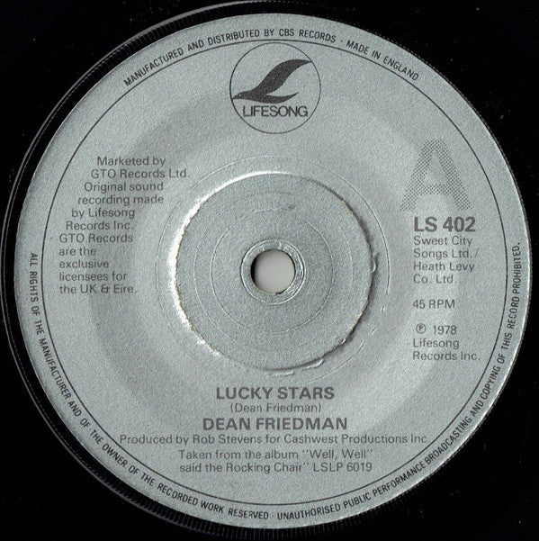 Dean Friedman : Lucky Stars (7", Single)