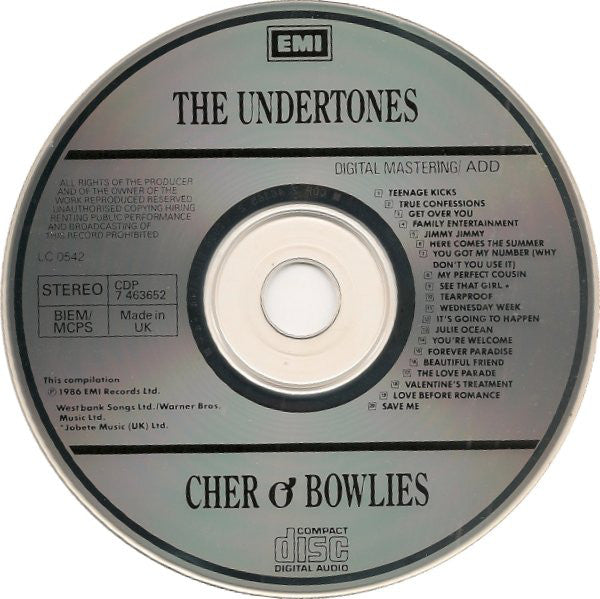 The Undertones : Cher O'Bowlies - The Pick Of The Undertones (CD, Comp)