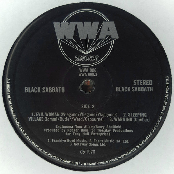 Black Sabbath : Black Sabbath (LP, Album, RE, Gat)