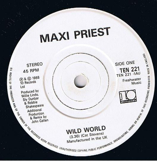 Maxi Priest : Wild World (7", Single, Pap)