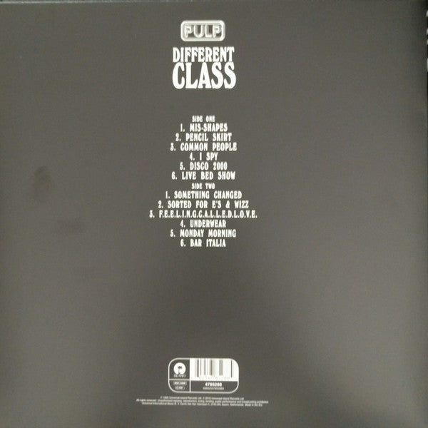 Pulp : Different Class (LP, Album, RE)