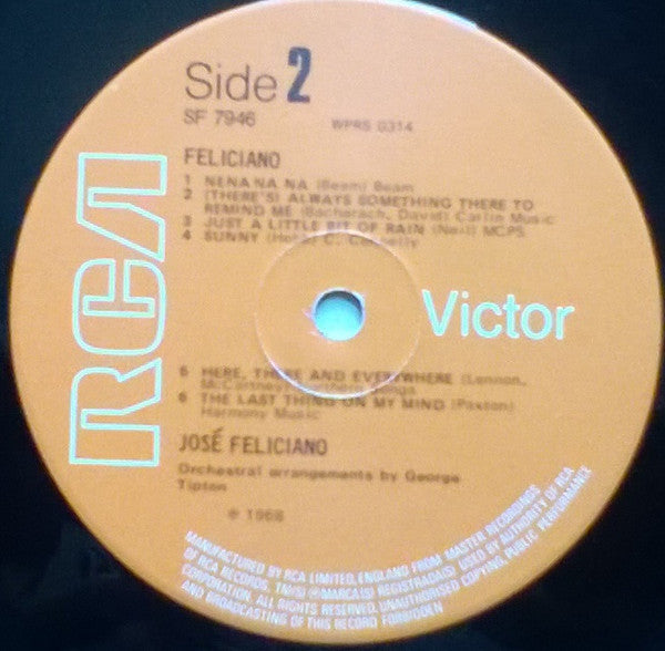José Feliciano : Feliciano! (LP, Album, RE)