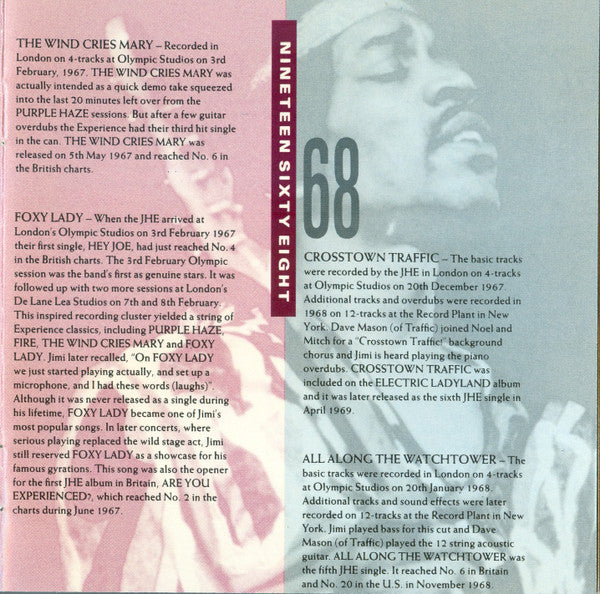 Jimi Hendrix : Cornerstones 1967-1970 (CD, Comp, PDO)