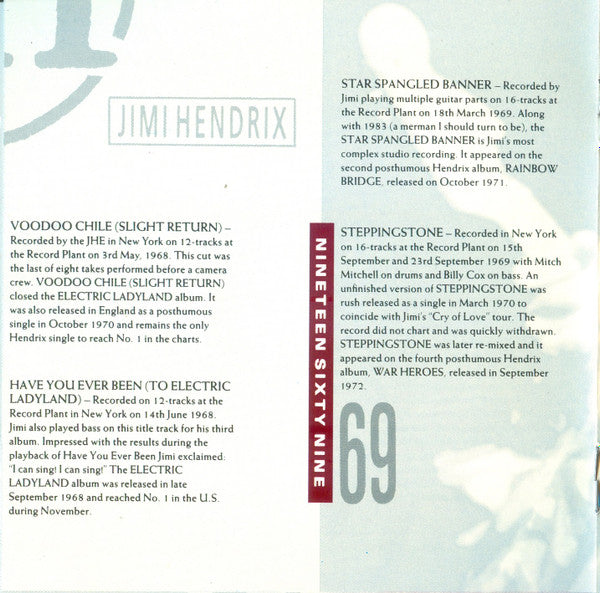 Jimi Hendrix : Cornerstones 1967-1970 (CD, Comp, PDO)