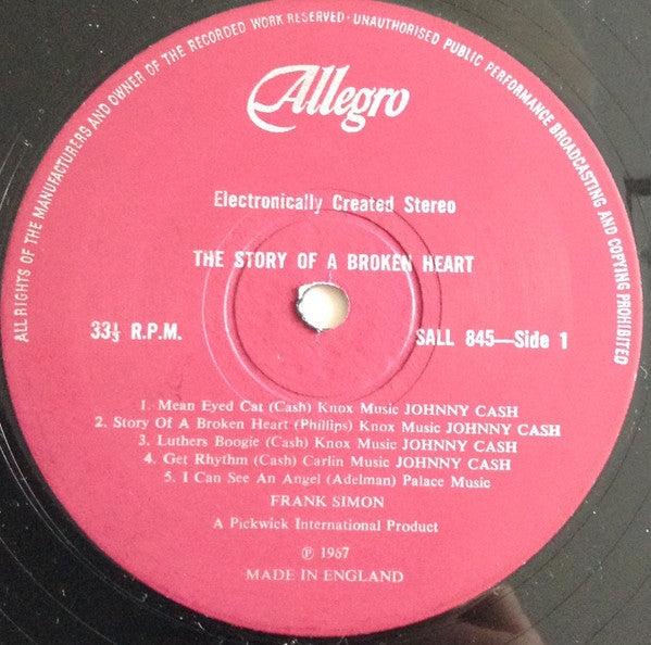 Johnny Cash : Story Of A Broken Heart (LP, Comp, Red)