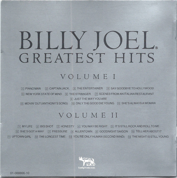 Billy Joel : Greatest Hits Volume I & Volume II (2xCD, Comp, RE)