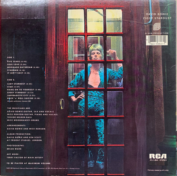 David Bowie : The Rise And Fall Of Ziggy Stardust And The Spiders From Mars (LP, Album, RE, 110)