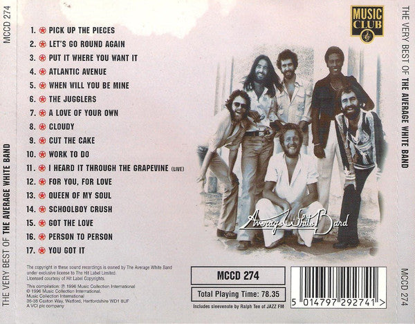 The Average White Band* : The Very Best Of The Average White Band (CD, Album, Comp)