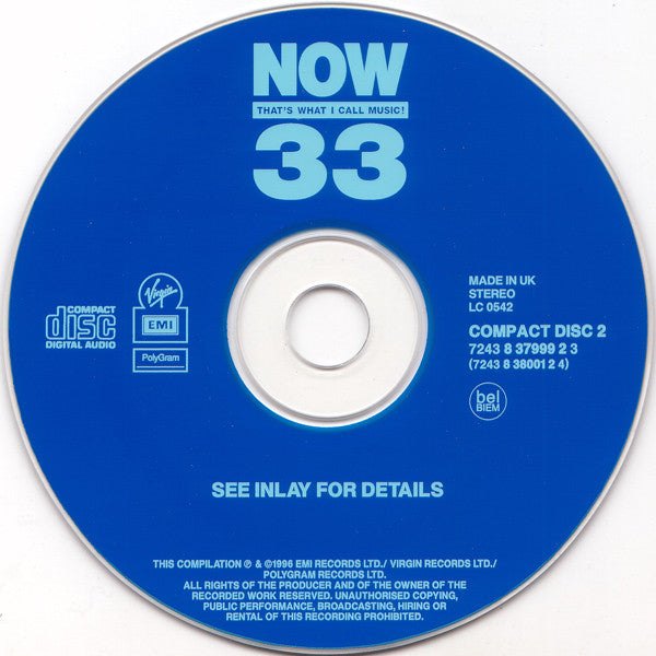 Various : Now That's What I Call Music! 33 (2xCD, Comp)