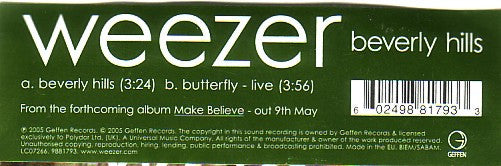 Weezer : Beverly Hills (7", Pic)