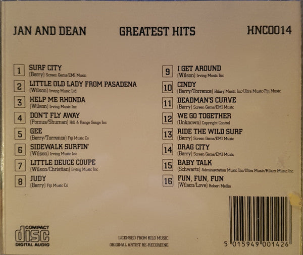Jan & Dean : Greatest Hits! (CD, Comp)