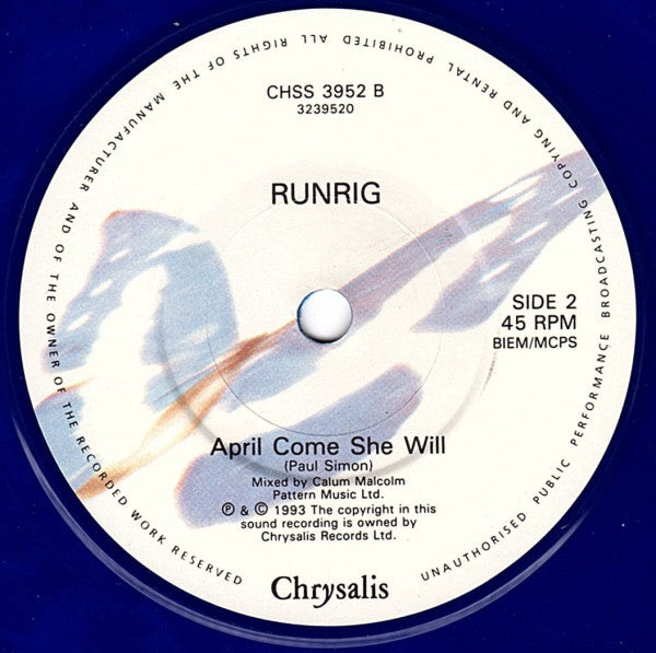 Runrig : Wonderful (7", Single, Ltd, Blu)