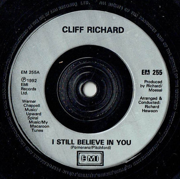 Cliff Richard : I Still Believe In You (7", Car)