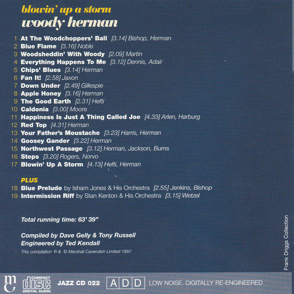 Woody Herman : Blowin' Up A Storm (CD, Comp, RM)