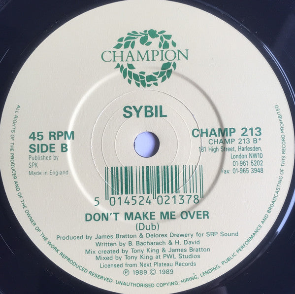 Sybil : Don't Make Me Over (7", Single, Bro)