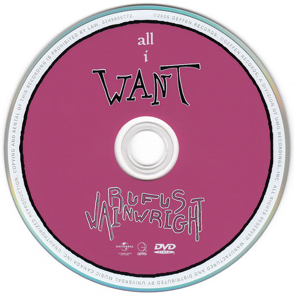 Rufus Wainwright : All I Want (DVD-V)