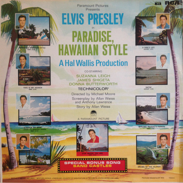 Elvis Presley : Paradise, Hawaiian Style (LP, Album, RE, RCA)