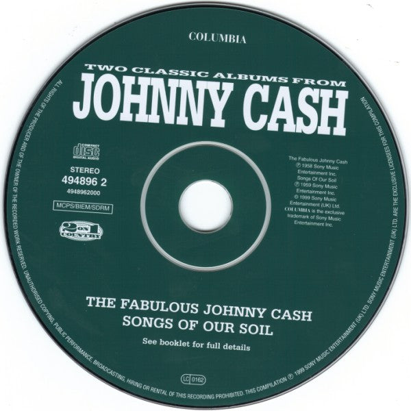 Johnny Cash : The Fabulous Johnny Cash / Songs Of Our Soil (CD, Comp)