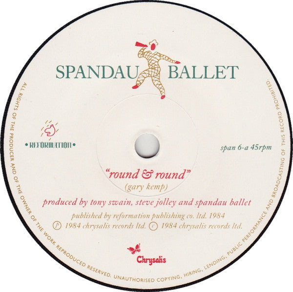 Spandau Ballet : Round And Round (7", Single, Gat)